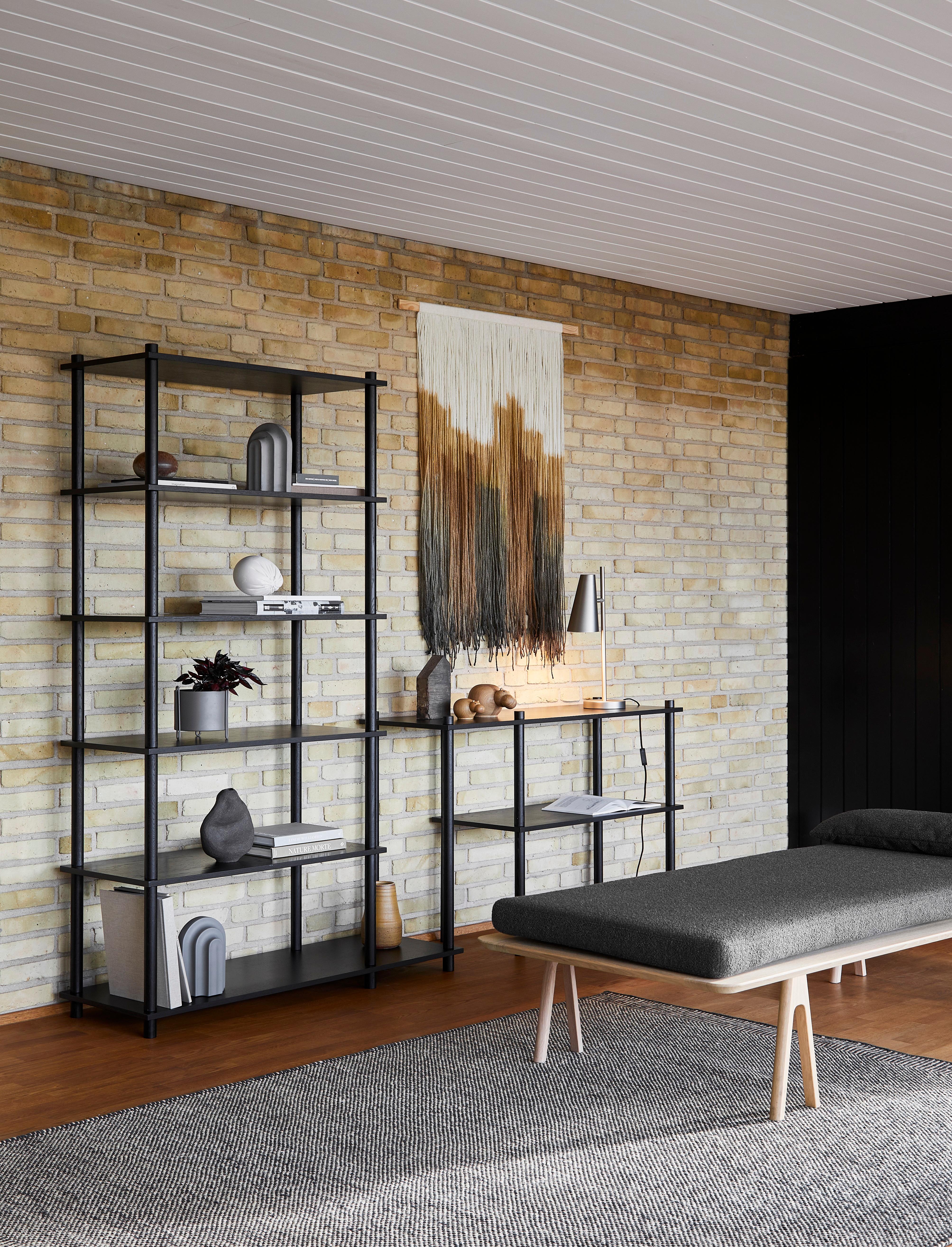 Contemporary Black Oak Elevate Shelving III by Camilla Akersveen and Christopher Konings For Sale