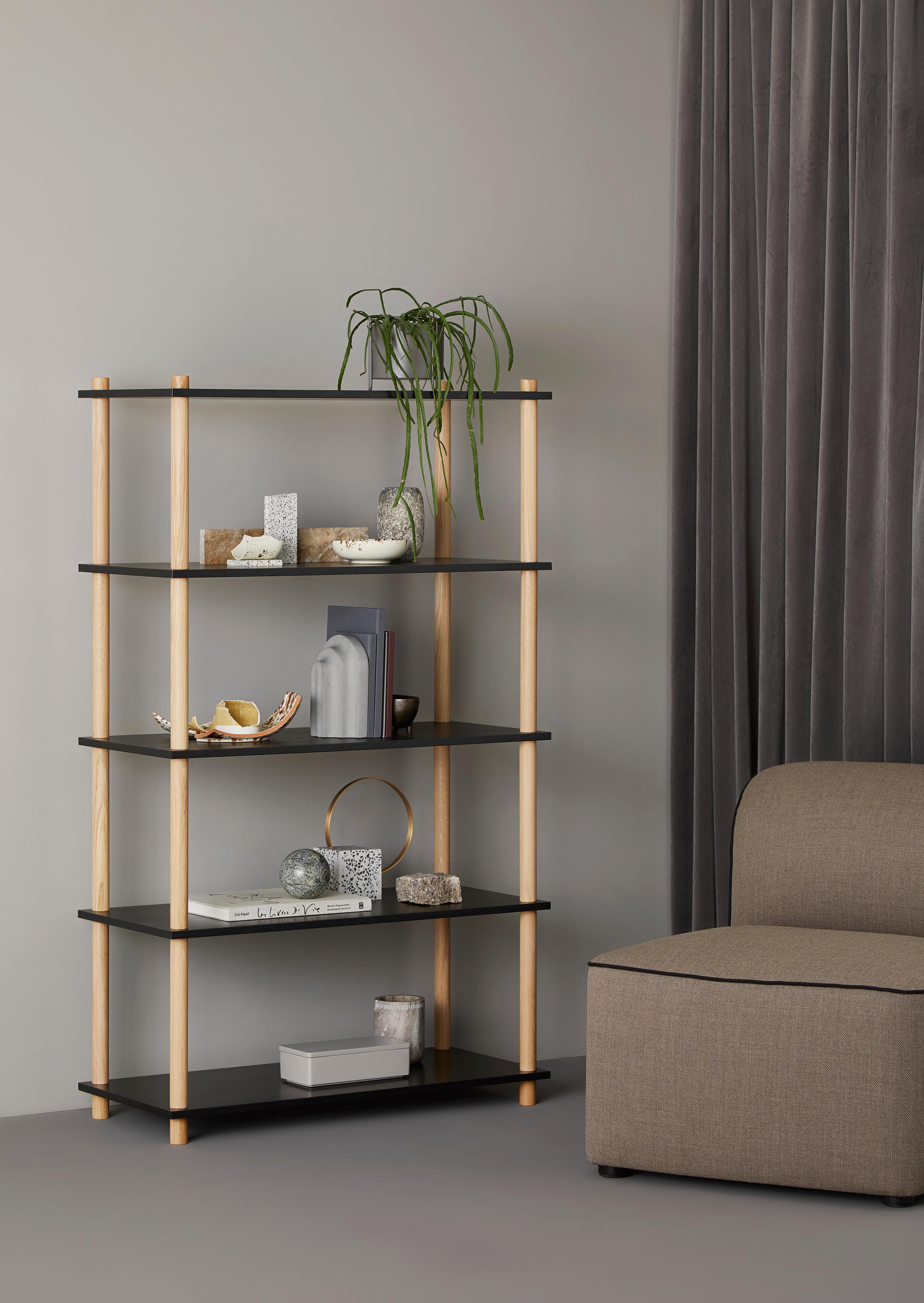 Black Oak Elevate Shelving V by Camilla Akersveen and Christopher Konings In New Condition For Sale In Geneve, CH