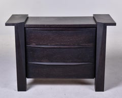 Cassettiera a tre cassetti di metà secolo in Oak nero