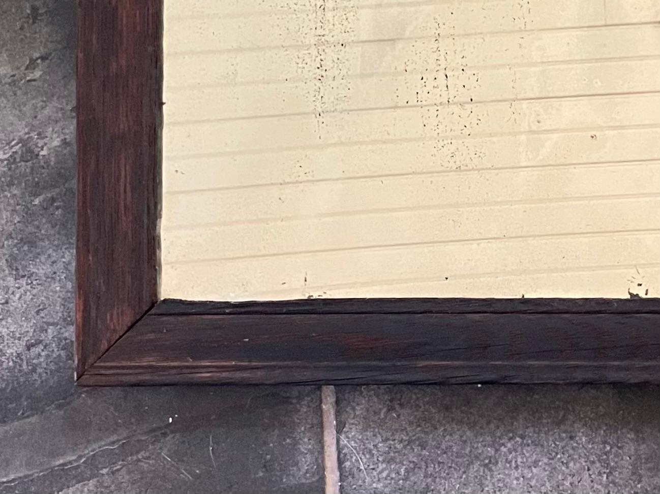 Hand-Crafted Black Oak Mirror For Sale
