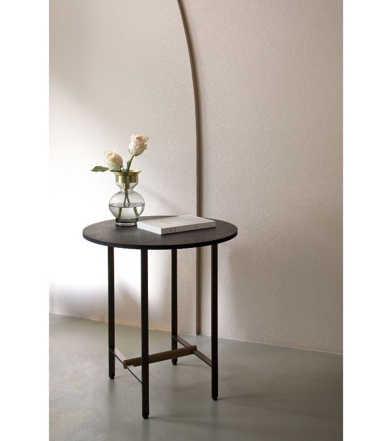 Modern Black Oak Round Sisters Side Table by Patricia Urquiola For Sale