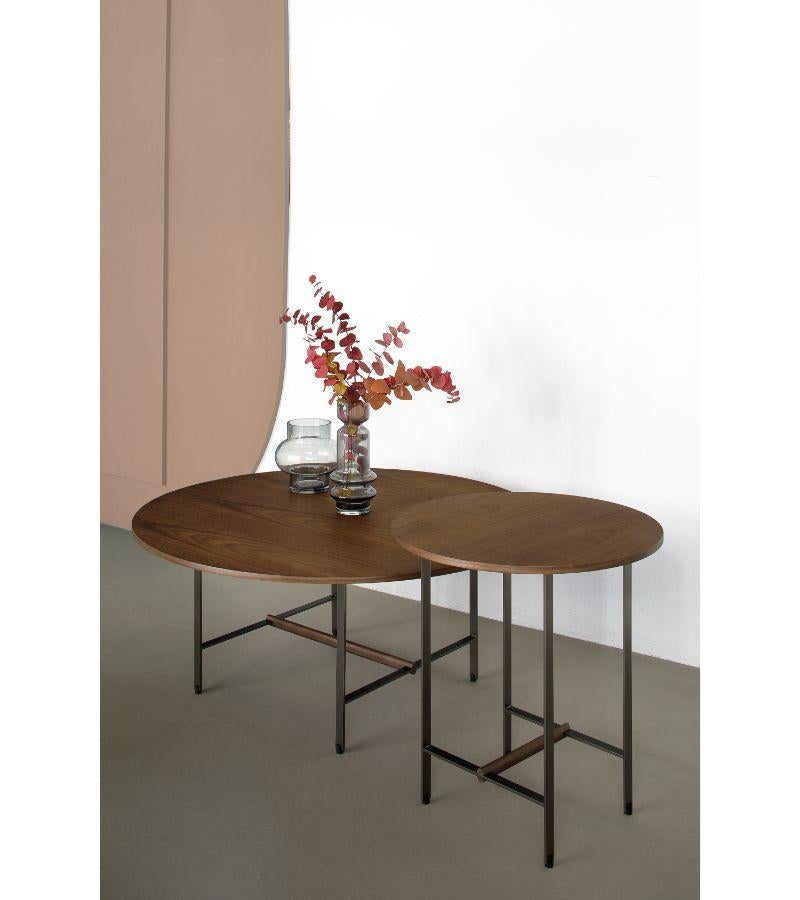Black Oak Round Sisters Side Table by Patricia Urquiola In New Condition In Geneve, CH