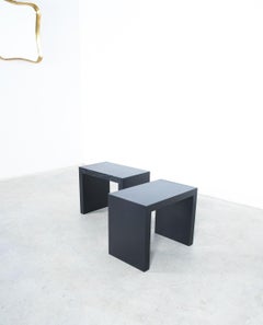 Black Oak Tables Solid Wood, France, circa 1970