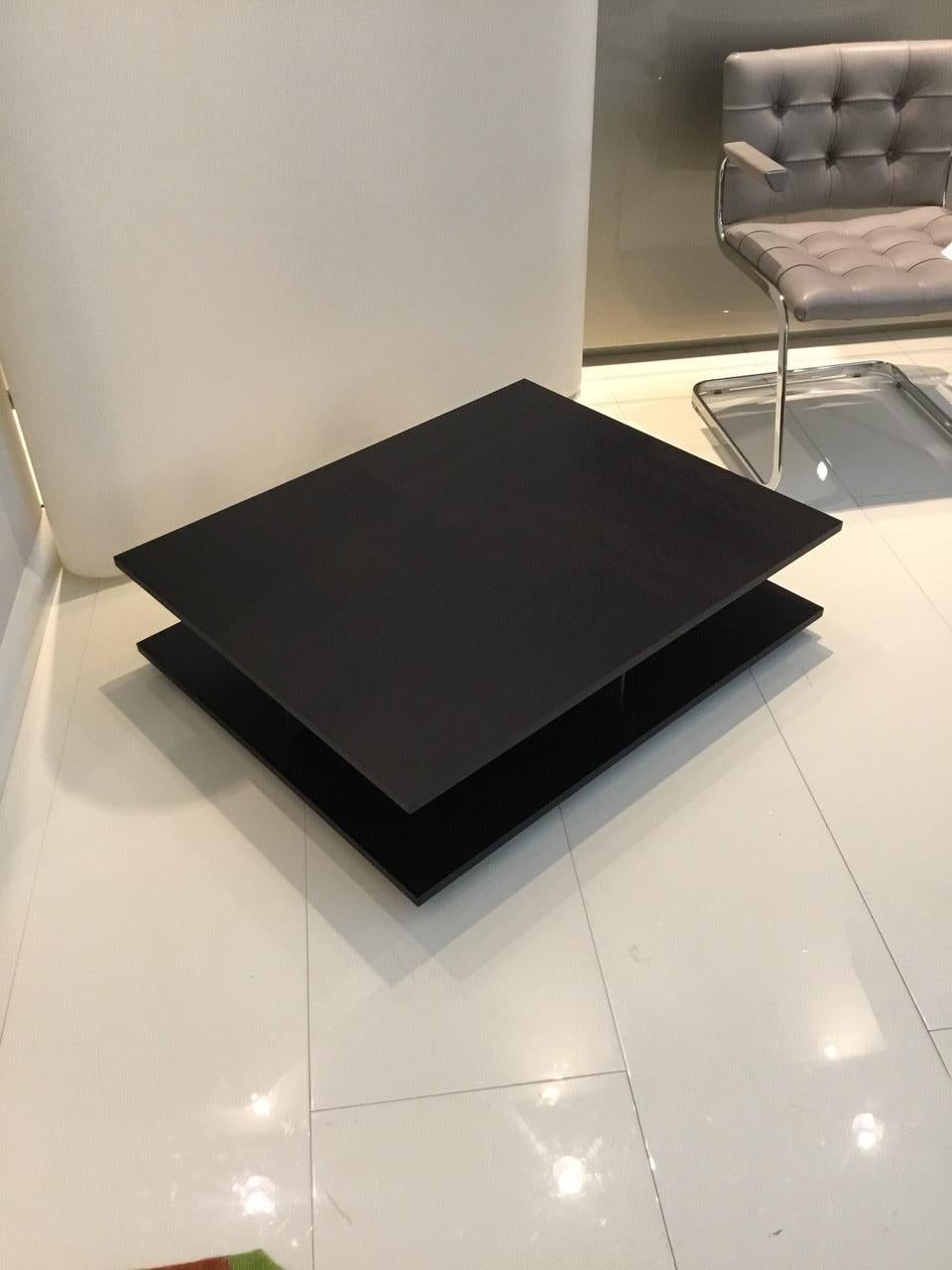 Black Oak Veneer Rectangular Coffee Table by De Sede at 1stDibs black coffee table rectangle