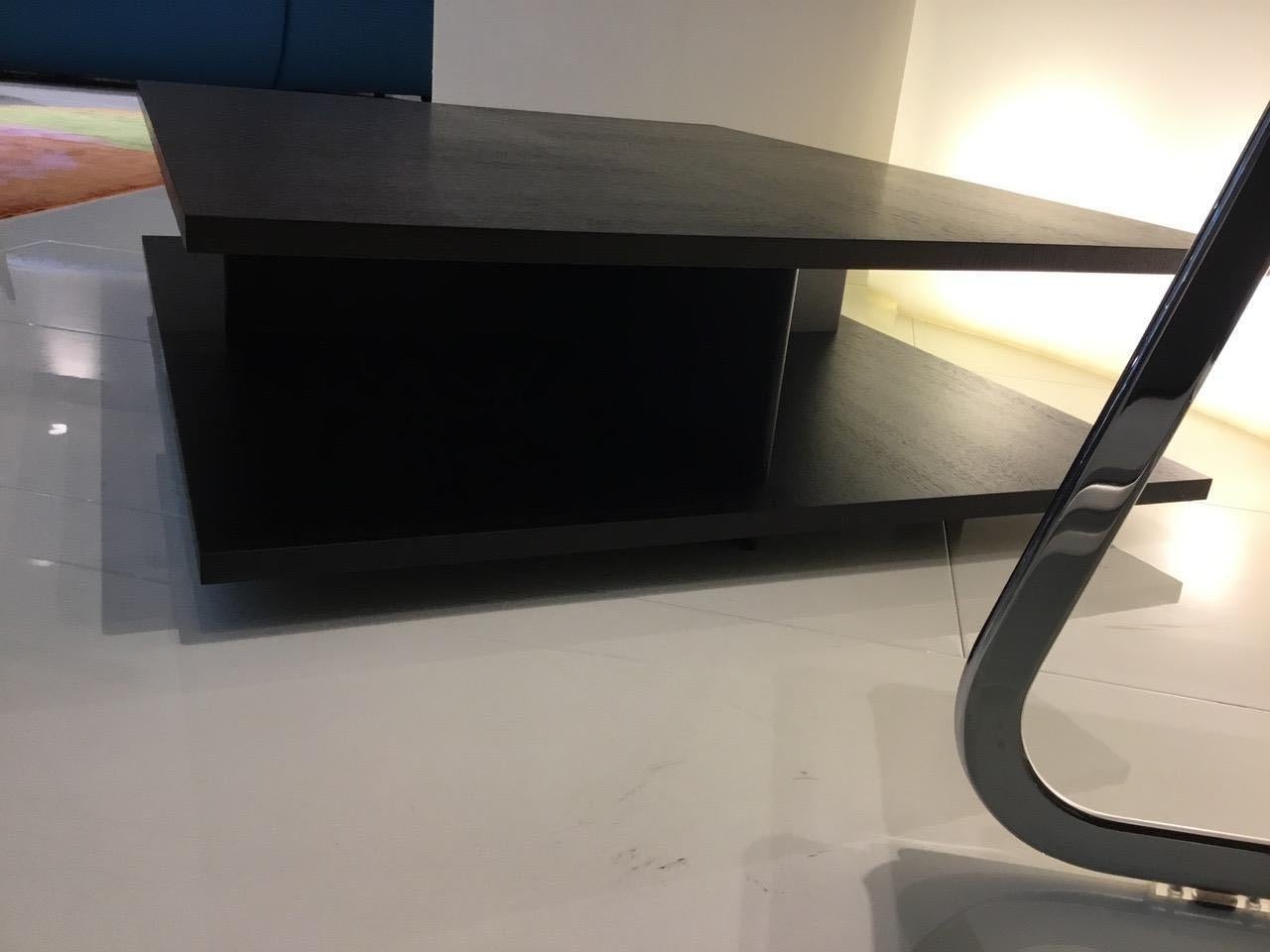 Black Oak Veneer Rectangular Coffee Table by De Sede at 1stDibs black coffee table rectangle