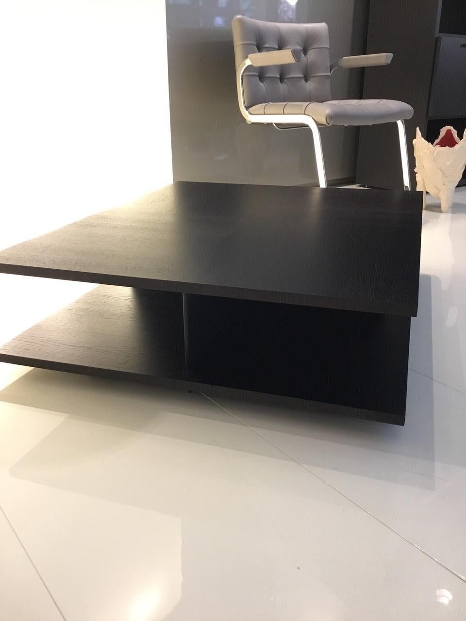 Black Oak Veneer Rectangular Coffee Table by De Sede at 1stDibs black coffee table rectangle