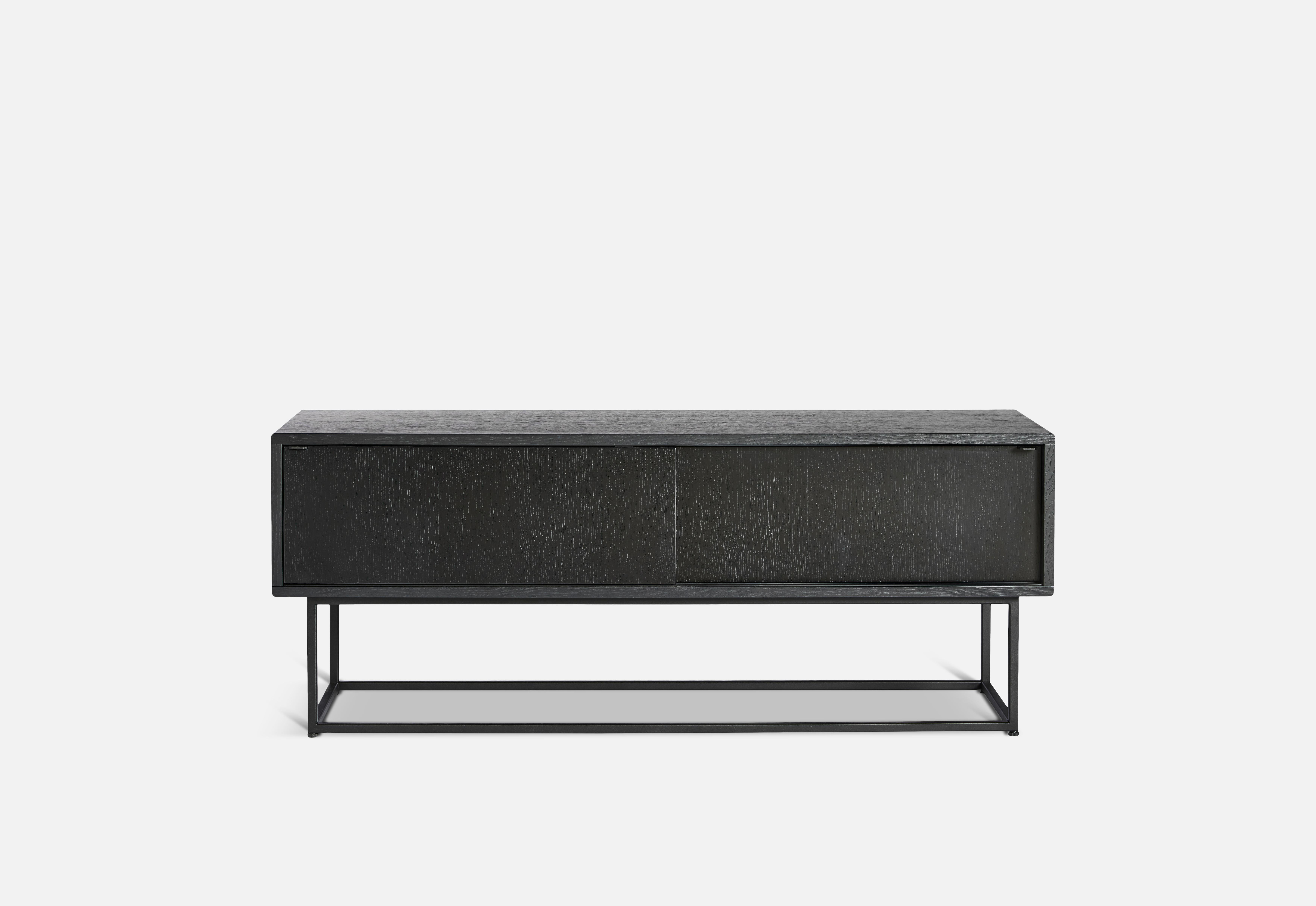 Danish Black Oak Virka Low Sideboard by Ropke Design and Moaak For Sale