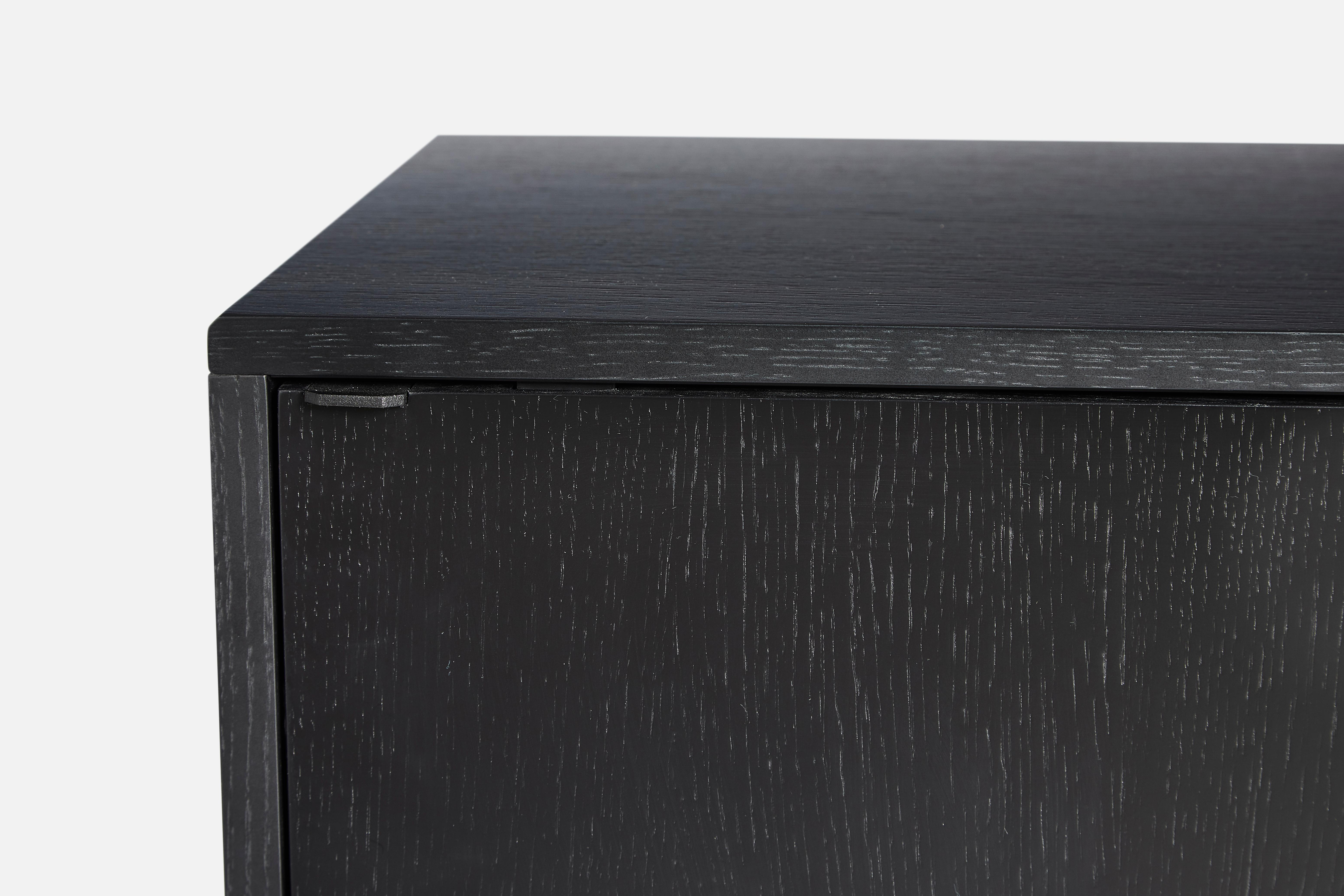 Black Oak Virka Low Sideboard by Ropke Design and Moaak In New Condition For Sale In Geneve, CH