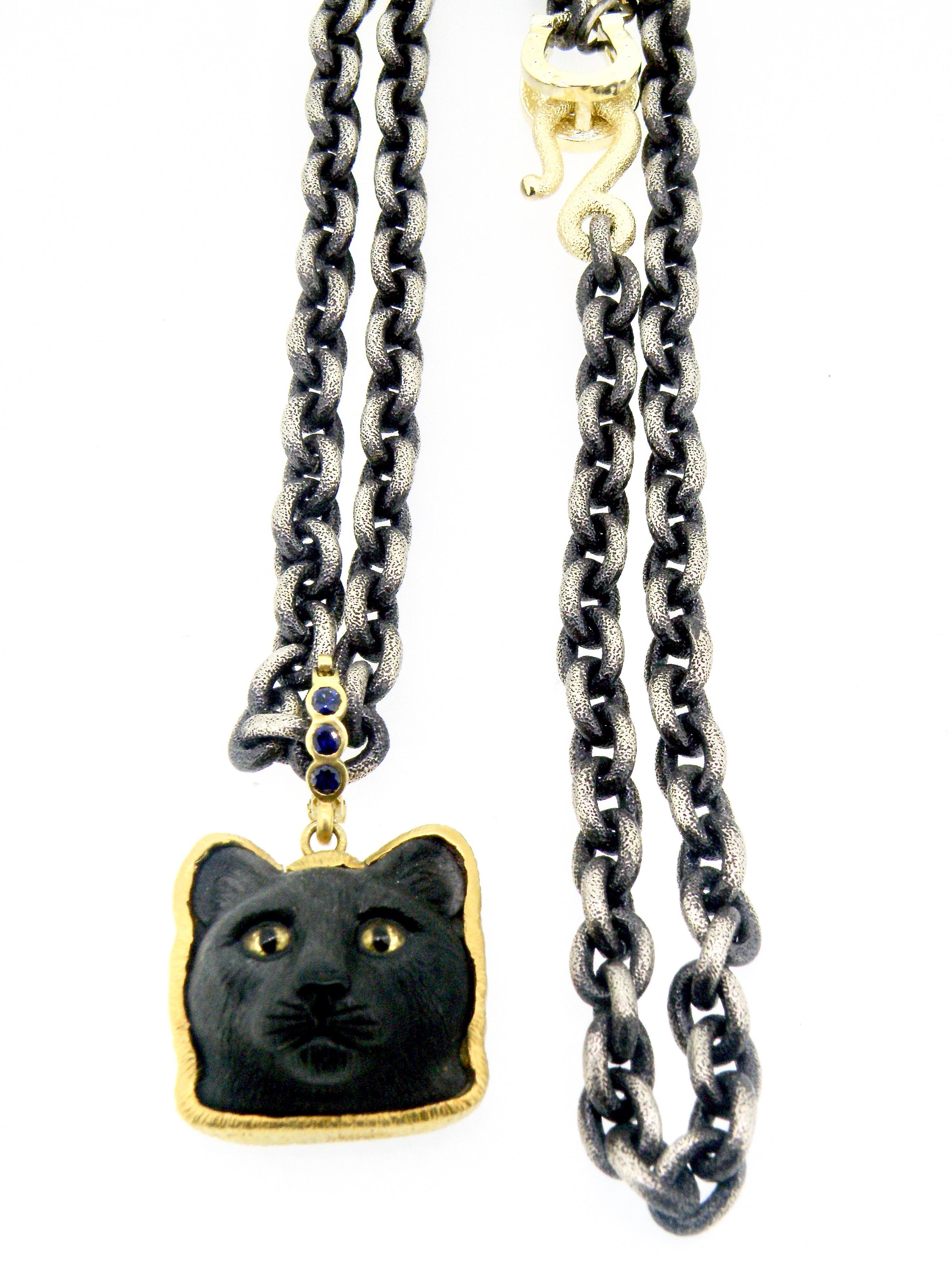 black cat pendant