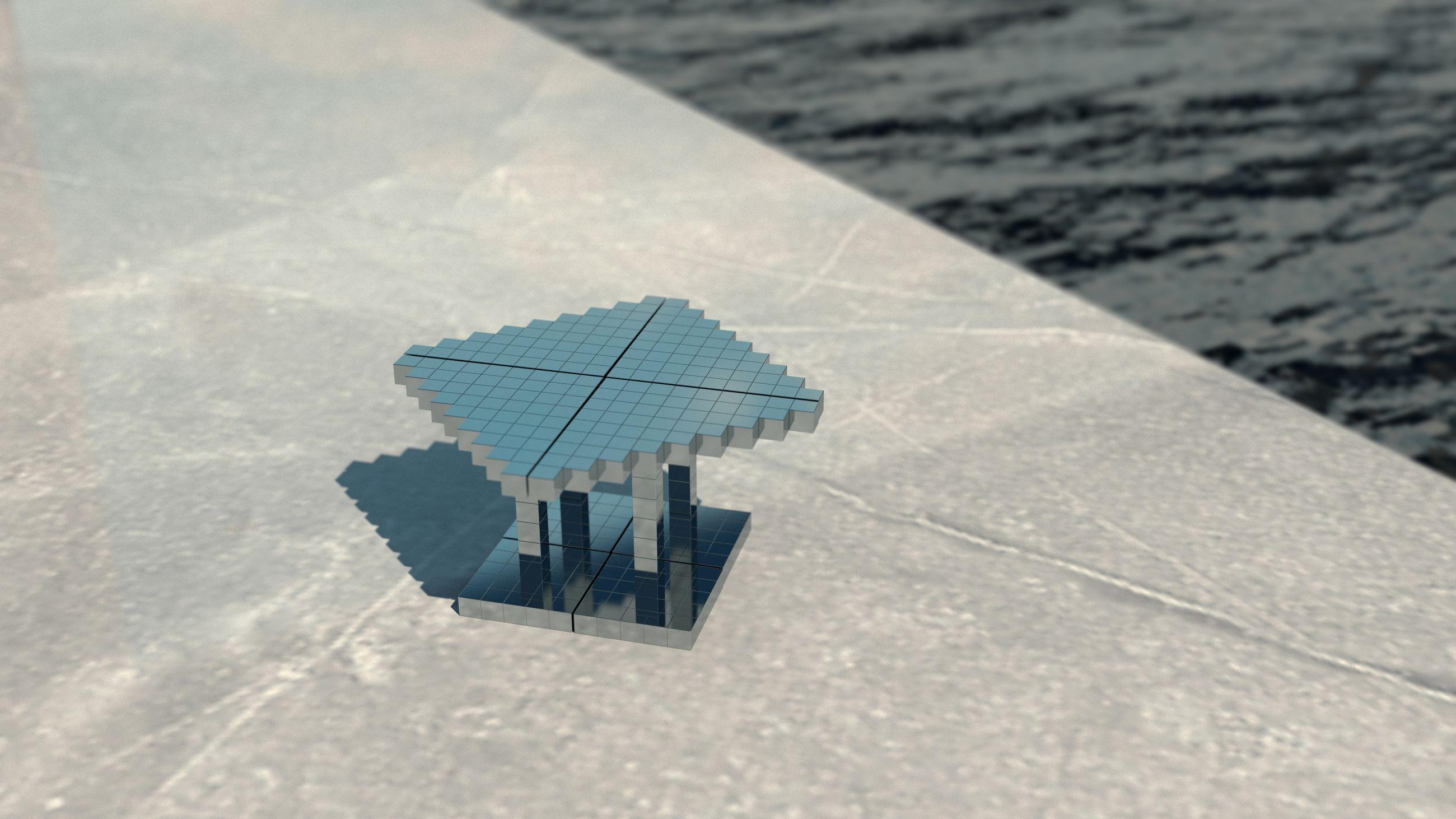 Futuriste Table d'appoint en forme de triangle Black Ocean en vente