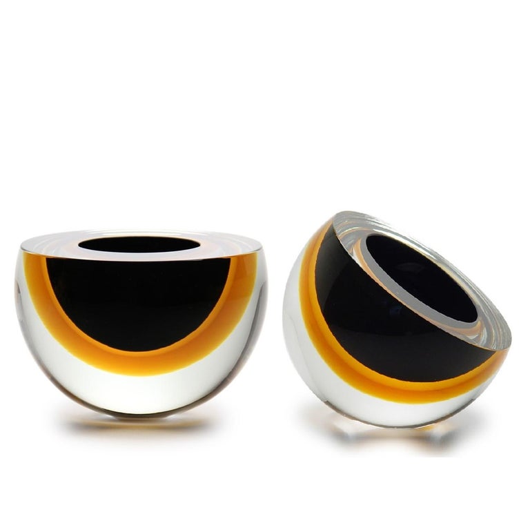 Black Ocher Inclined Bowl For Sale at 1stDibs