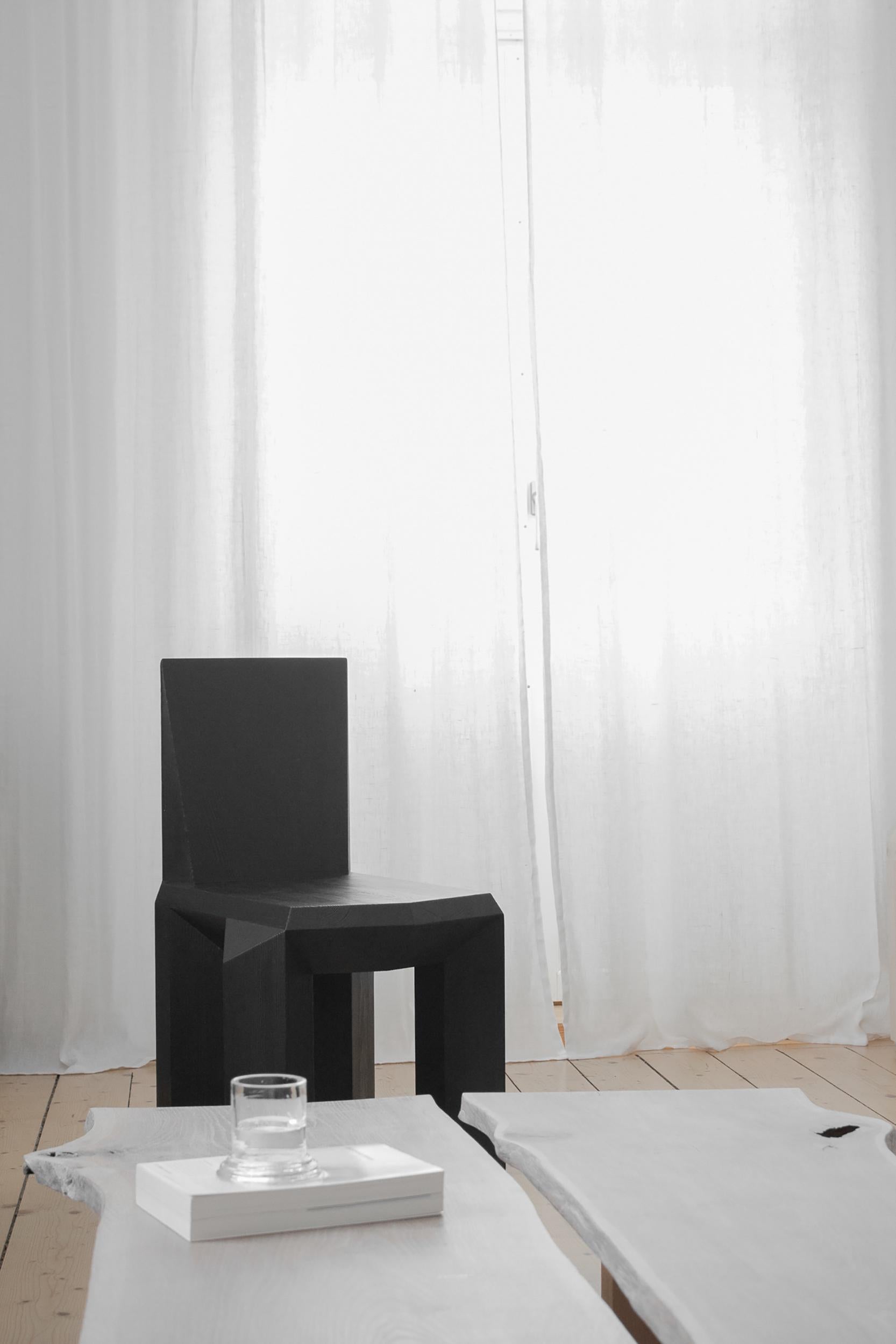 Swedish Black Ode Chair by Sizar Alexis For Sale