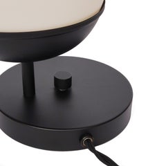 Black Off Center Globe Table Light
