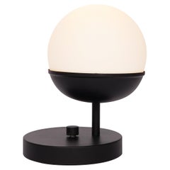 Black Off Center Globe Table Light