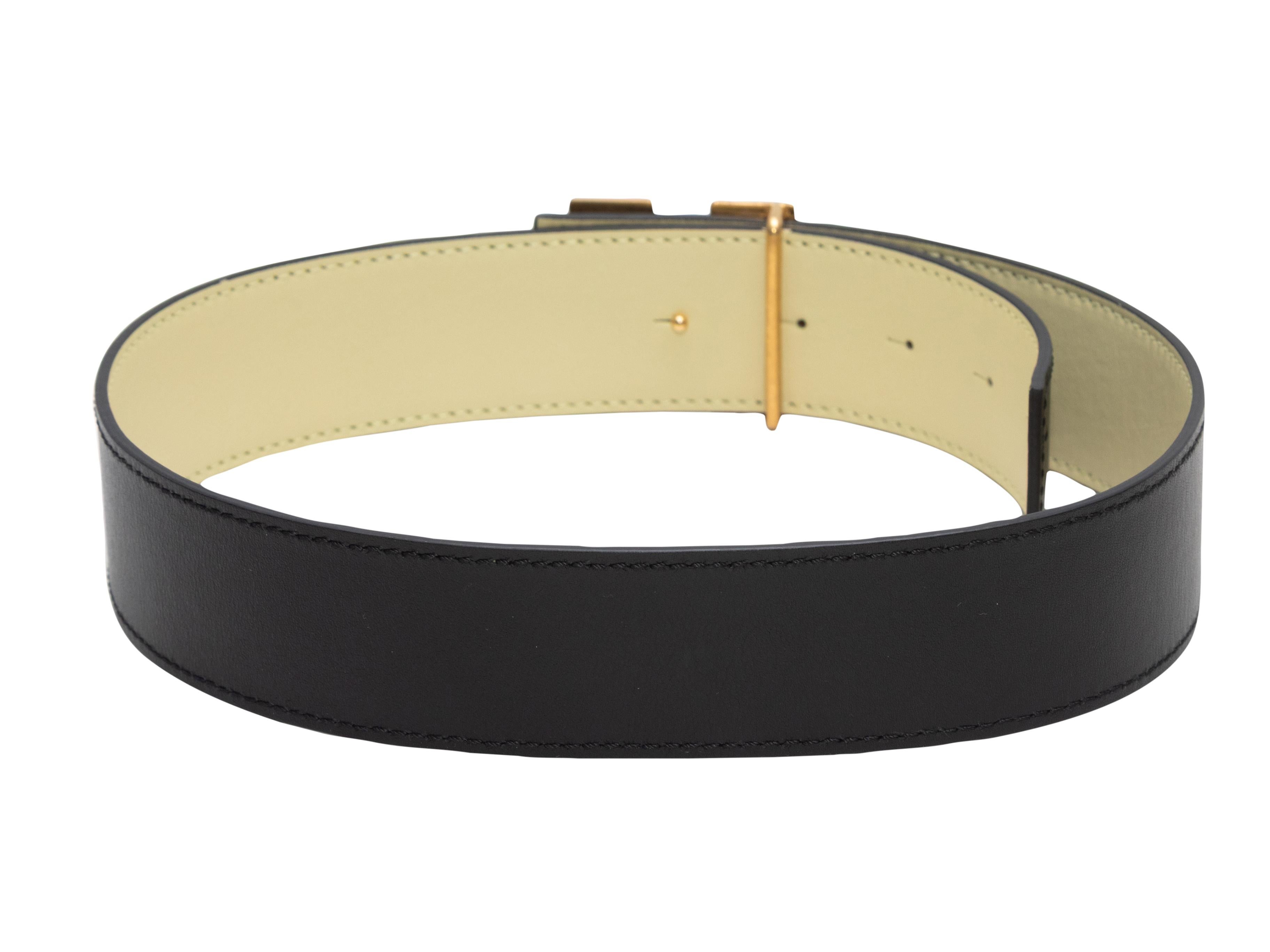 Schwarzer Off-White Leder Logo-Gürtel Größe US S Damen im Angebot