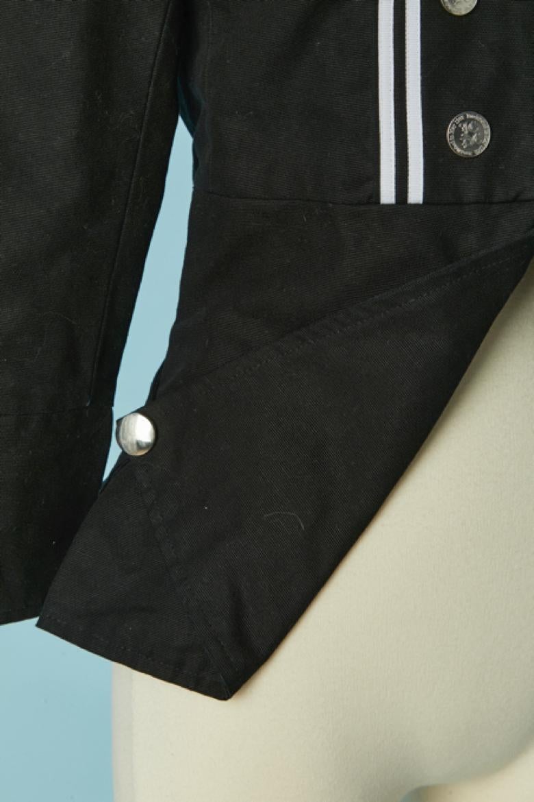 Chaqueta negra de oficiante con ribetes blancos JC/DC Negro en venta