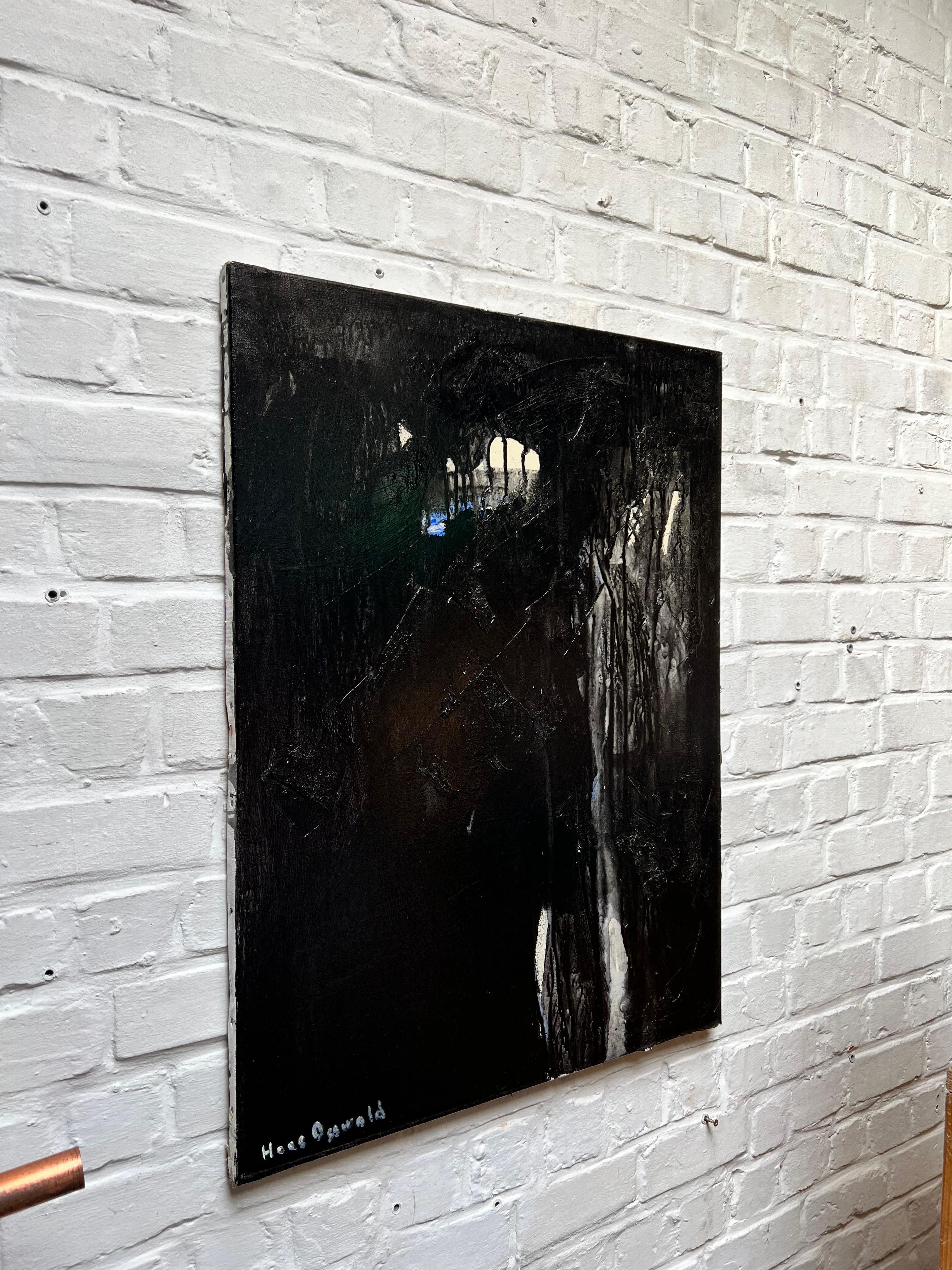 Peinture noire sur toile avec quelques touches de blanc et de bleu. Nous en avons plusieurs dans notre collection. Joli et élégant, avec un sentiment très fort. Il s'agit d'une peinture de taille moyenne 81x 60cm. Signé en bas (à gauche).


Hans