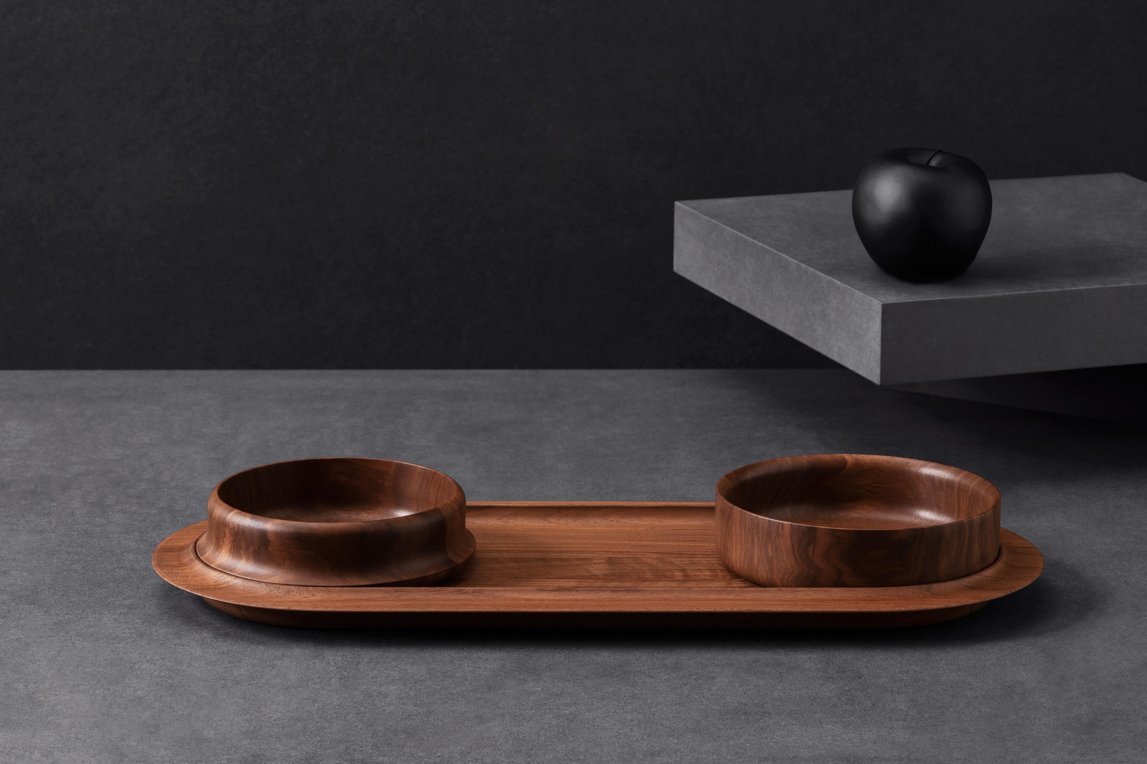 Schwarzes Do-Ri-Tablett aus olivfarbener Esche von Matthias Scherzinger im Angebot 10