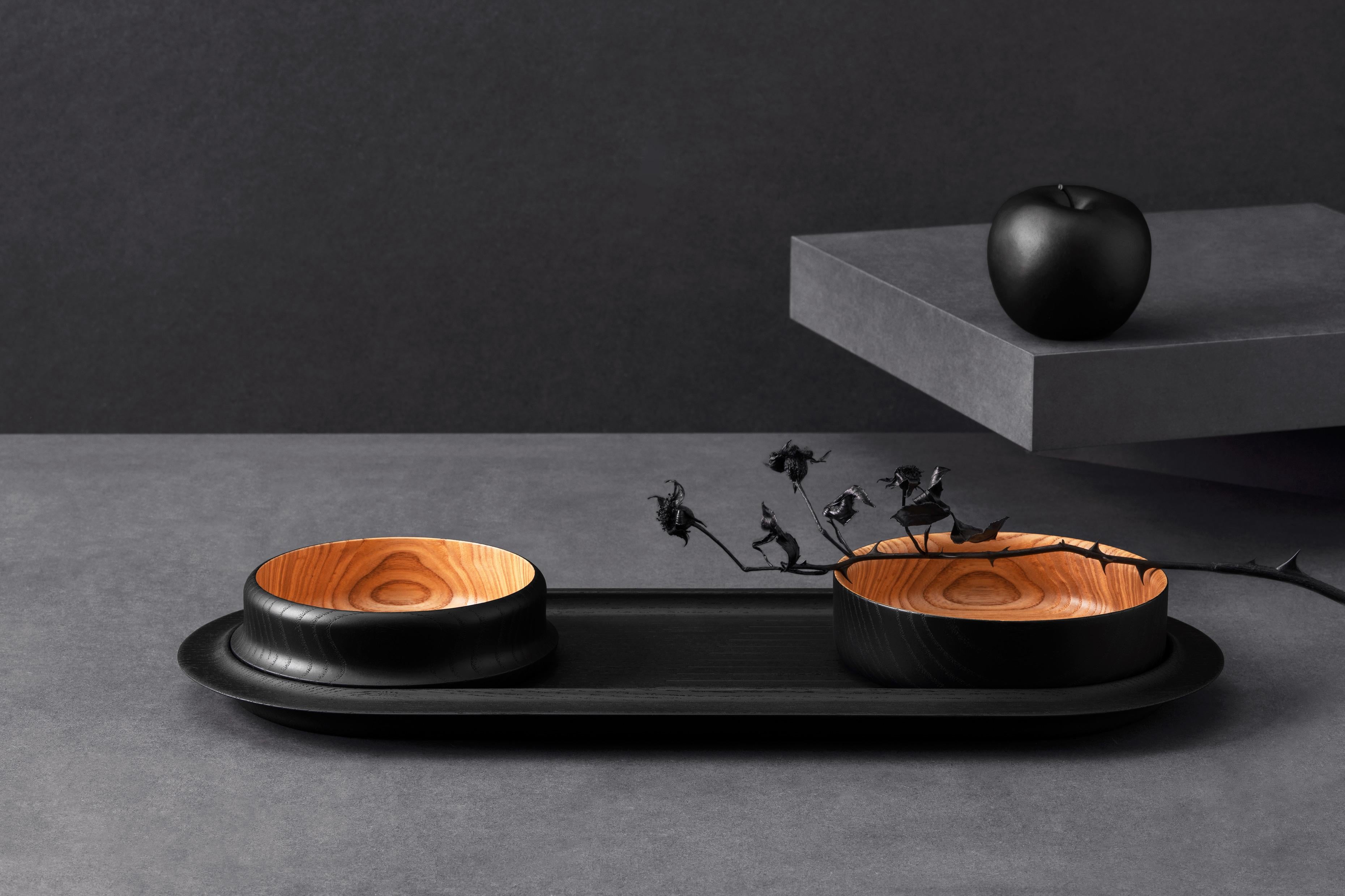 German Black Olive Ash Do-Ri Tray by Matthias Scherzinger For Sale