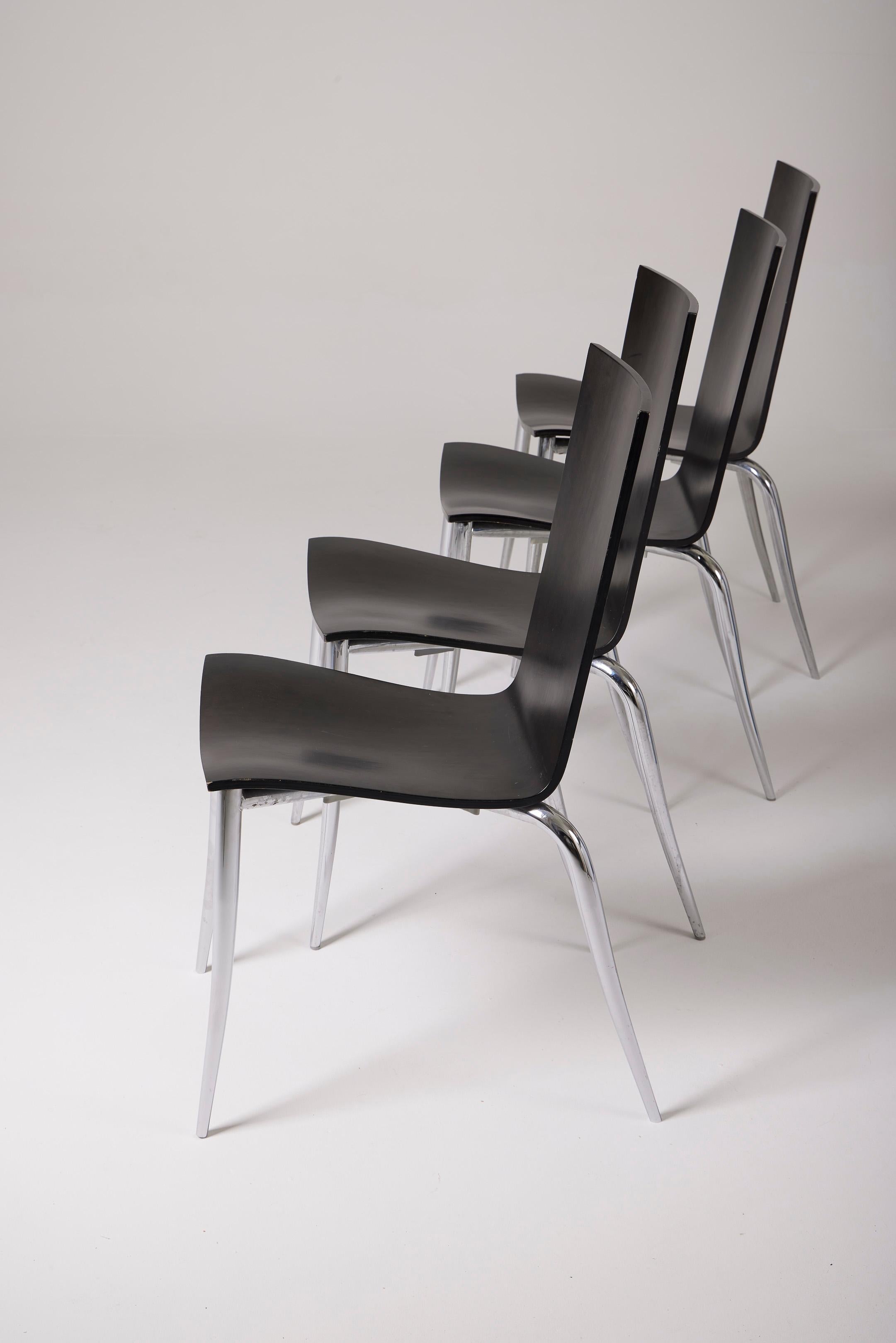 Schwarzer Stuhl „Olly Tango“ von Philippe Starck 8