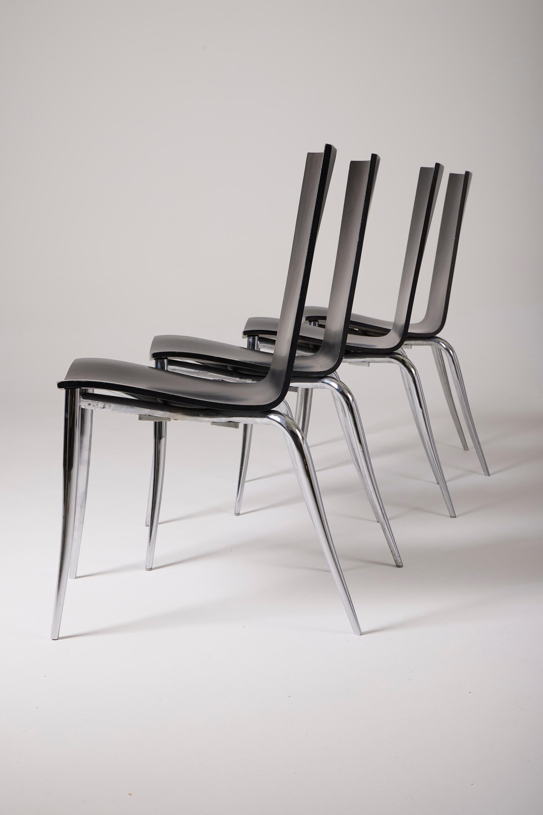 Schwarzer Stuhl „Olly Tango“ von Philippe Starck 9