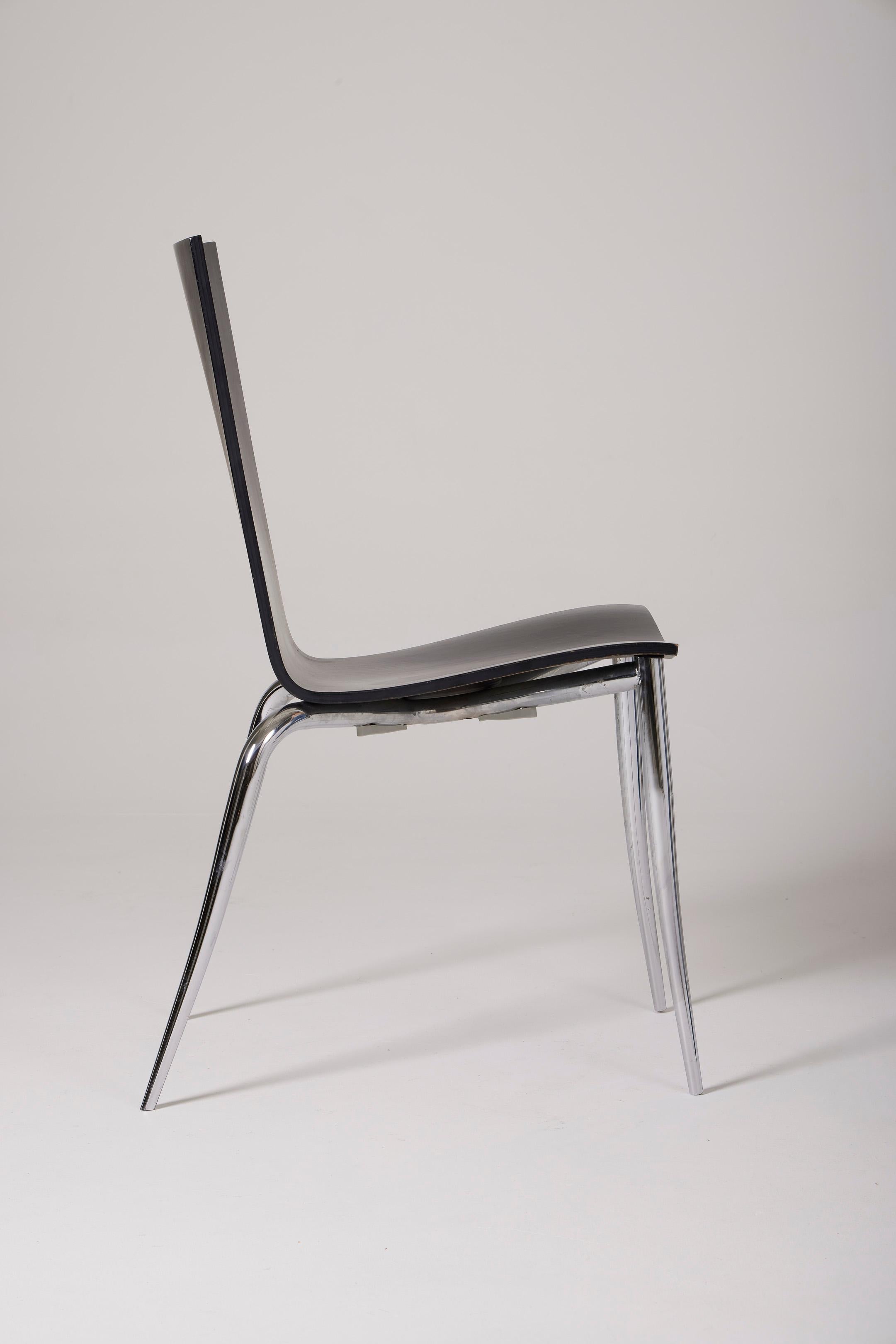 Schwarzer Stuhl „Olly Tango“ von Philippe Starck 3