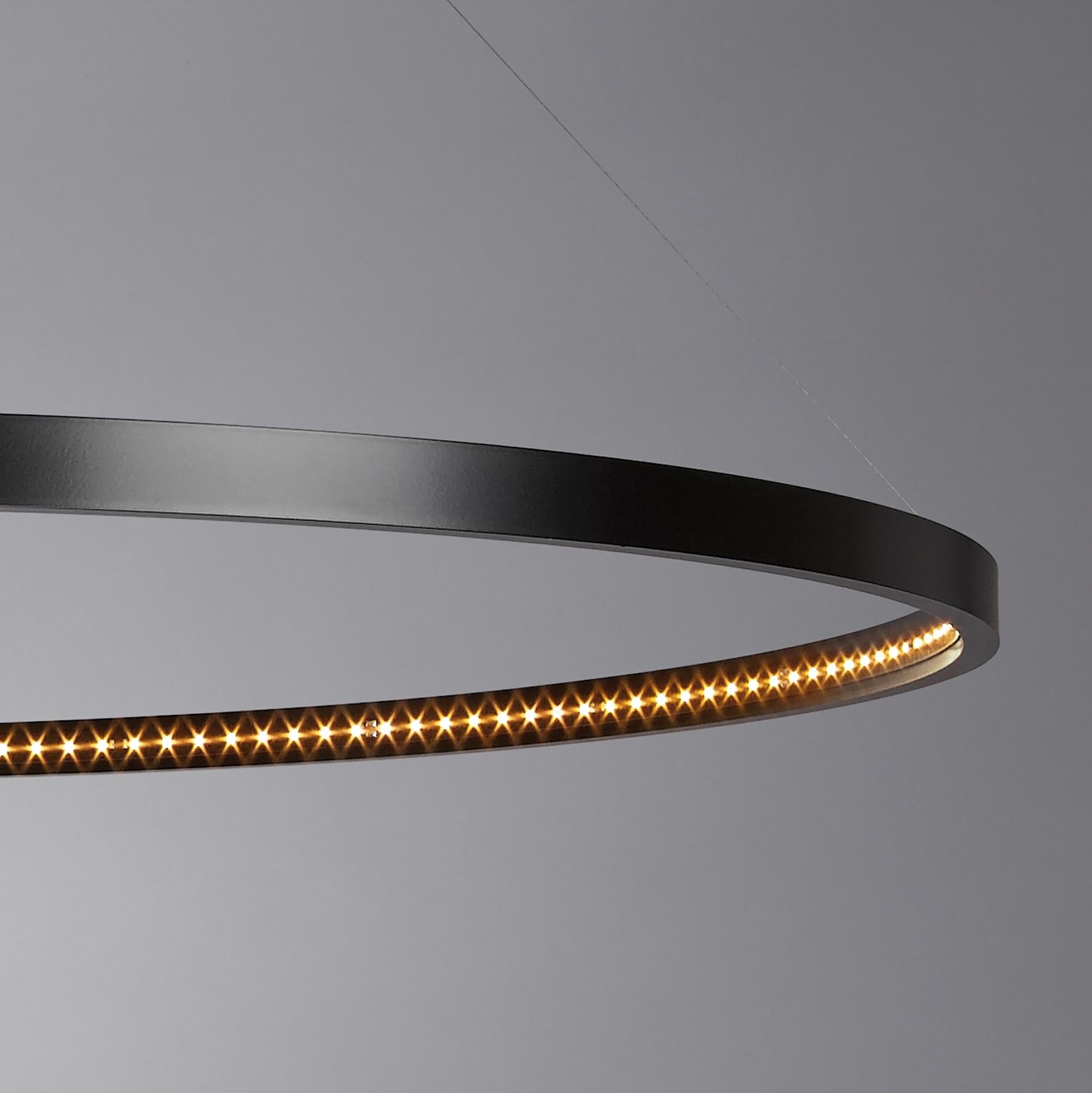 Post-Modern Black Omega 120 Pendant Lamp by Le Deun Luminaires For Sale