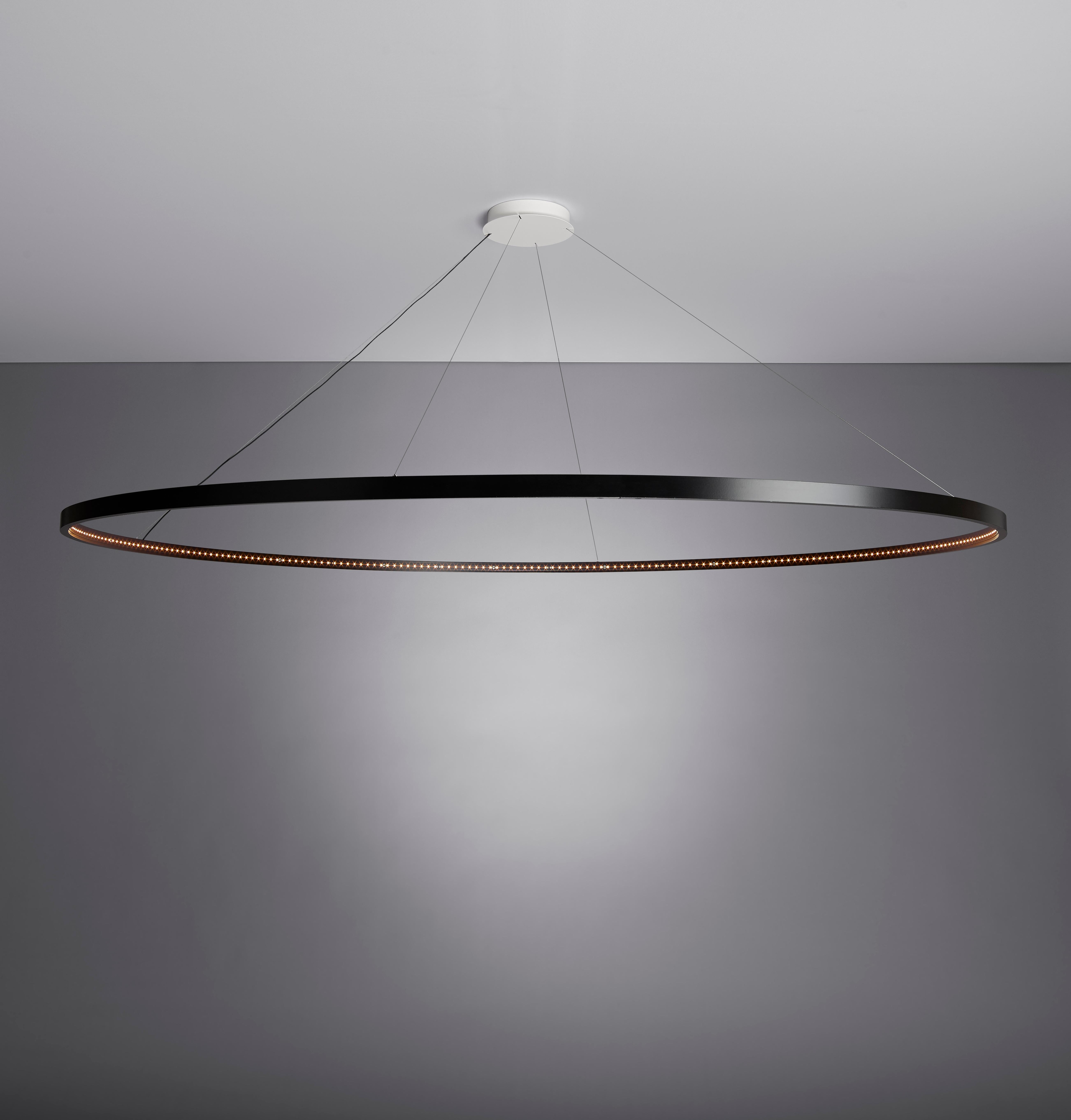 Postmoderno Lampada a sospensione Omega 200 nera di Le Deun Luminaire in vendita