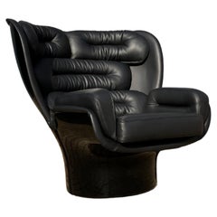 Black on Black Joe Colombo Elda Chair