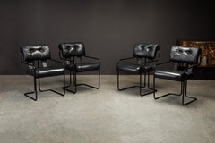 Black on Black Tucroma Chairs by Guido Faleschini for i4 Mariani, 1980s, Signed