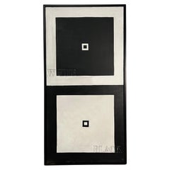 Huile sur toile « Black on White on Black on White » (Noir sur blanc sur blanc) de David Segel