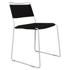 Black One Wire Chair, White Frame, by OK Design