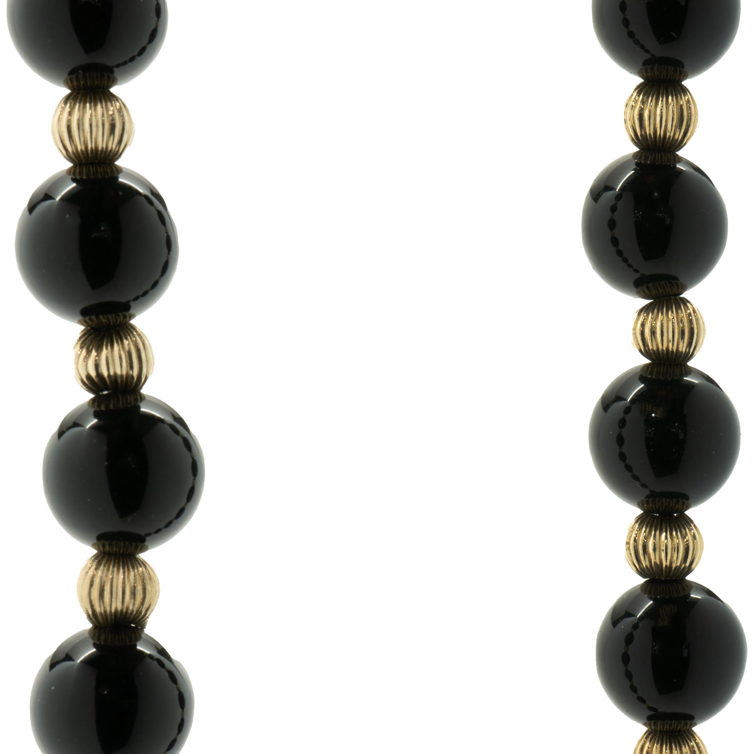 black and gold beaded necklace