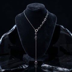 Black Onyx 14K (or 18k upon request) Yellow Gold Diamond Lariat Necklace