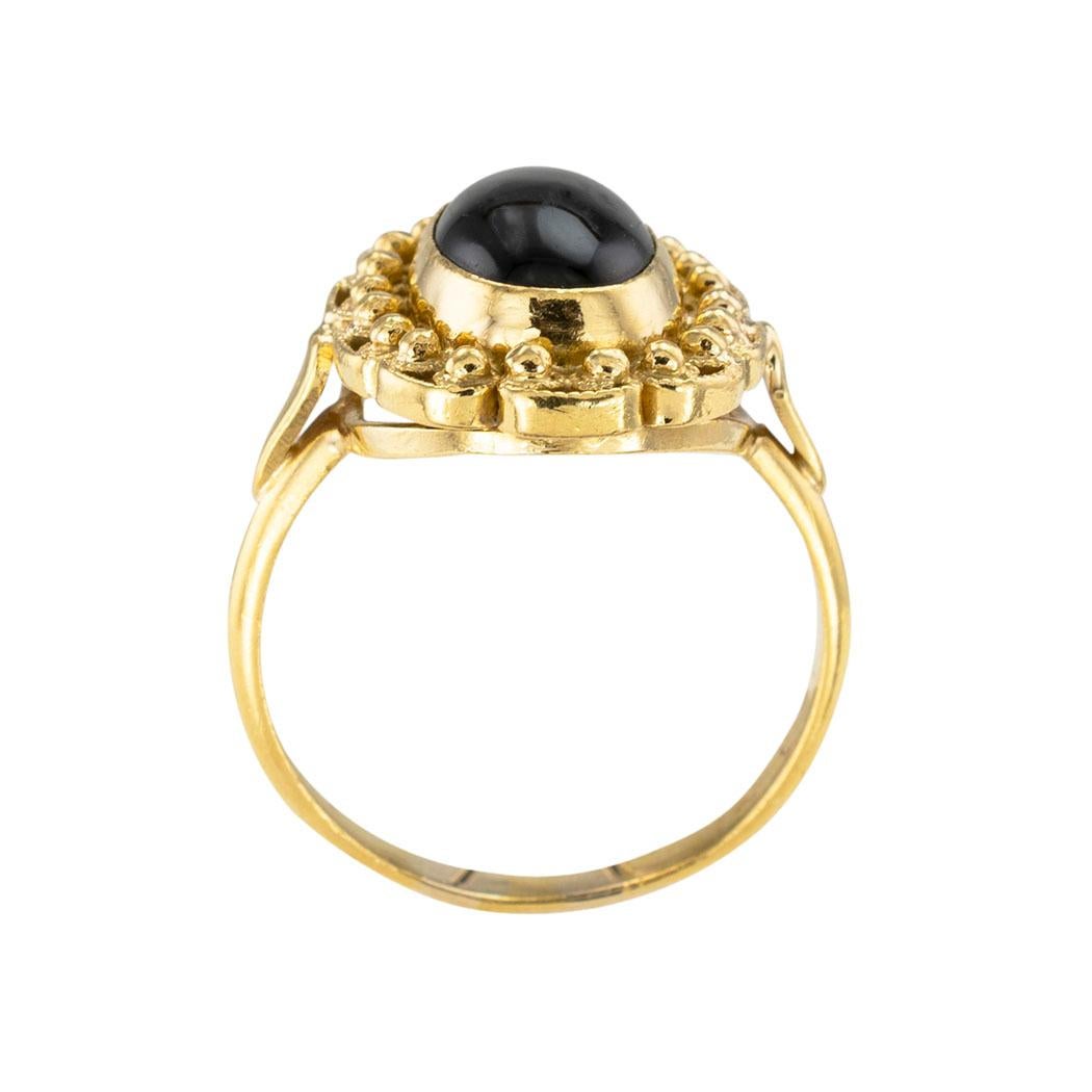 black onyx gold ring womens