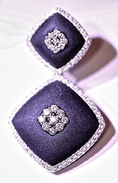 Black Onyx and Diamond Earrings