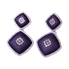 Black Onyx and Diamond Earrings