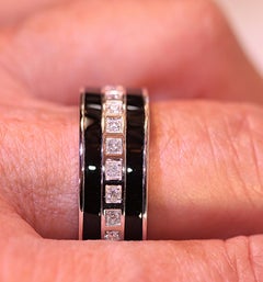 Black Onyx and Diamond Gents Ring
