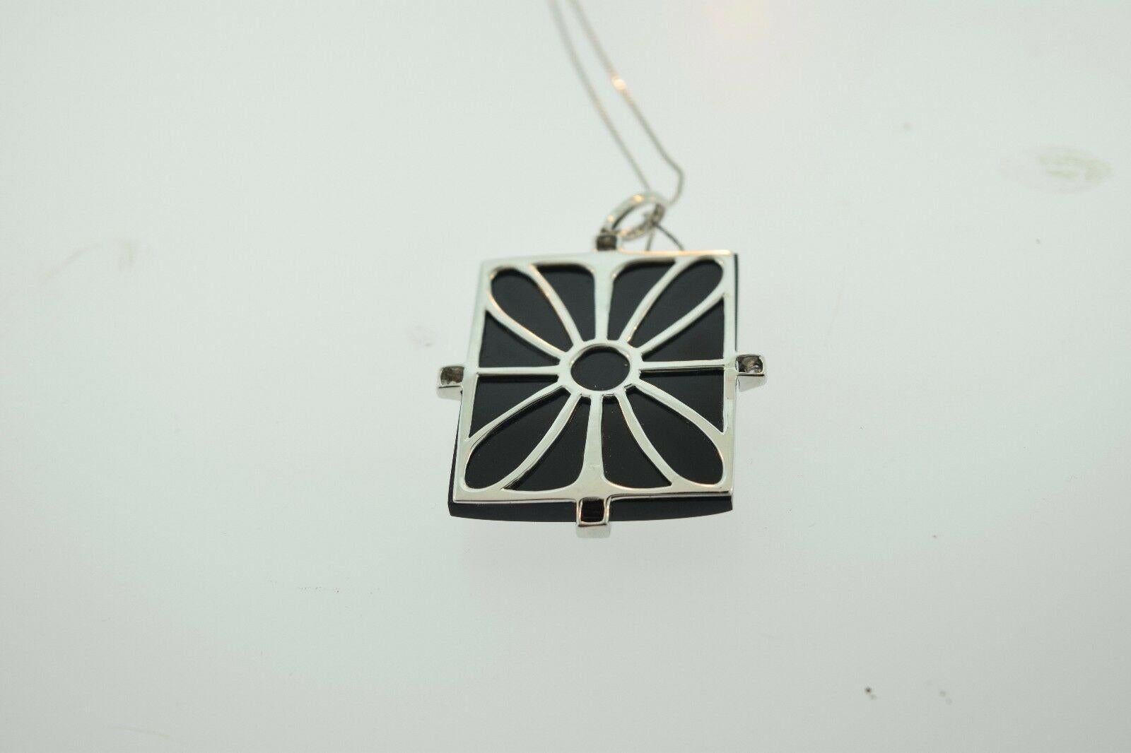 square onyx pendant