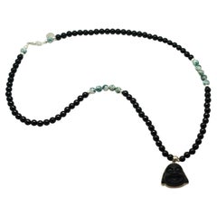 Black Onyx and Tree Agate Tree Of Life Necklace
