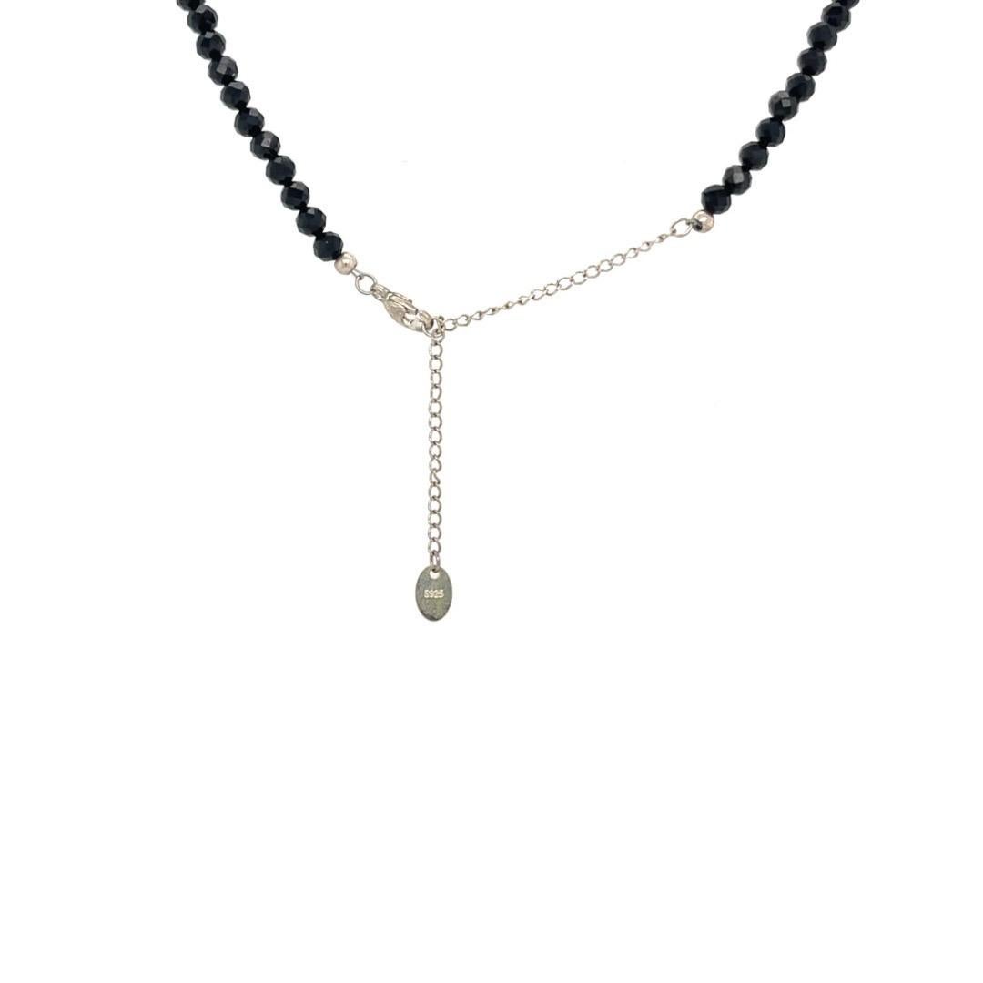 Collana girocollo regolabile con perline di onice nero In condizioni Nuovo in vendita a Ridgefield, CT