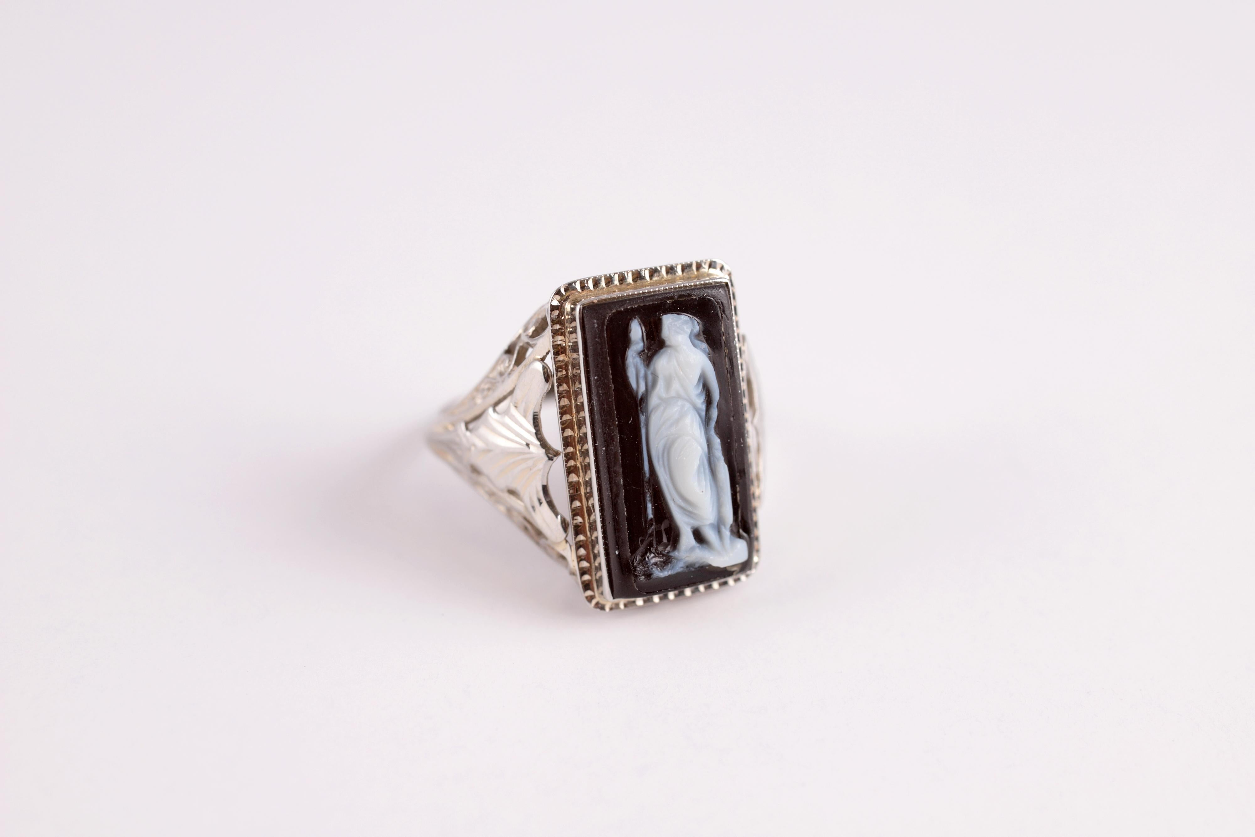 Black Onyx Cameo Ring 3