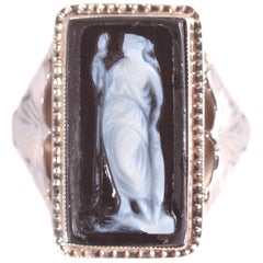 Black Onyx Cameo Ring