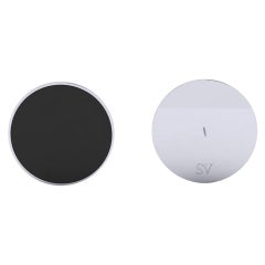 Black Onyx Classic Round Earrings in 14k White Gold