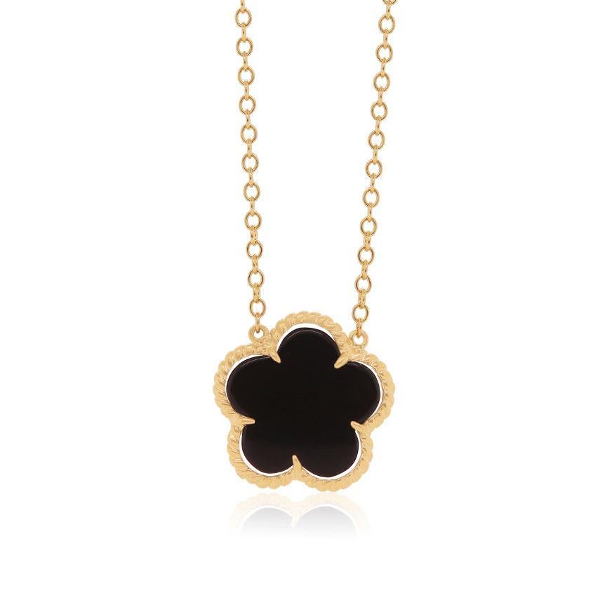 black and gold clover necklace