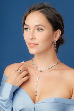 Sunita Nahata Black Onyx 2.45ct. Snake Scale Necklace in 18KWG with Diamond.