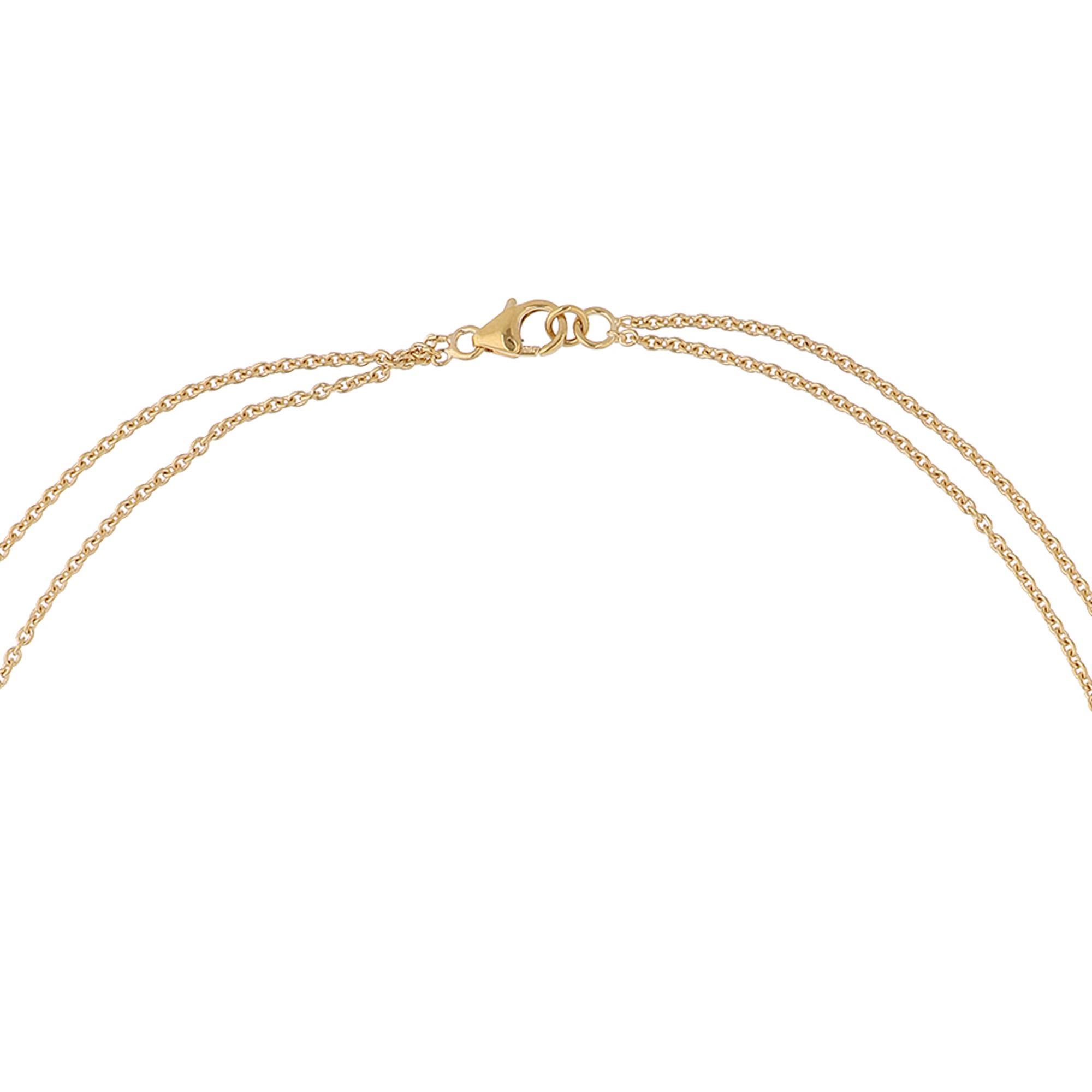 Women's Black Onyx Gemstone Charm Necklace Diamond 18 Karat Yellow Gold Handmade Jewelry For Sale