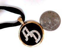 Collana con diamanti naturali di onice nera da 0,52 carati e reversibile