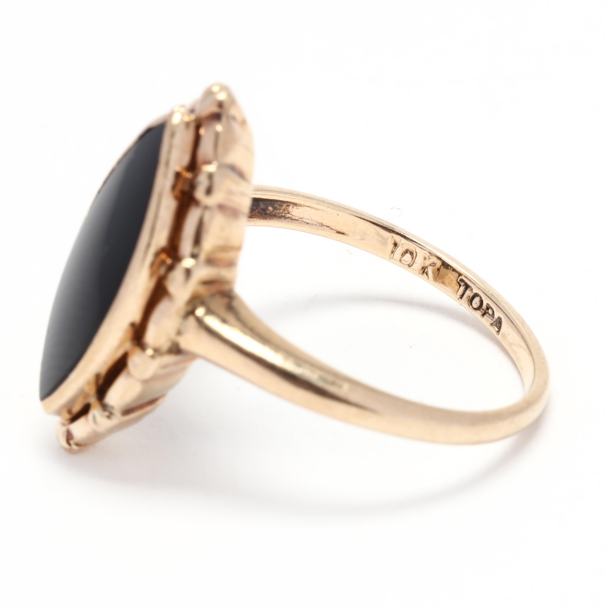 black-onyx-navette-ring-10k-yellow-gold-ring-size-5-75-black-onyx