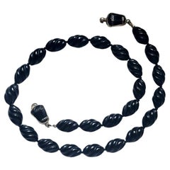 Halskette aus schwarzem Onyx